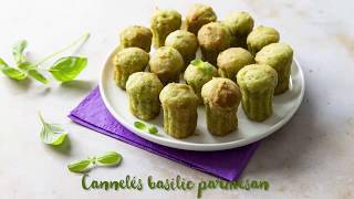 Cannelés basilic parmesan pour lapéro  recette facile [upl. by Eelinej209]