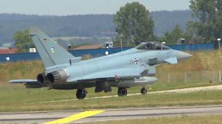 Fliegerhorst Neuburg Eurofighter QRANachbrenner Takeoff 030620 [upl. by Morganstein]