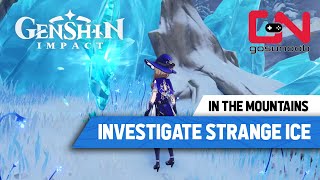 How to Investigate the Strange Ice Genshin Impact  In The Mountains Quest Guide Part 1 [upl. by Regazzi]