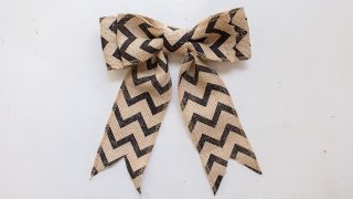 How To Make A Burlap Bow In Just Minutes [upl. by Olivier]