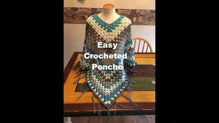 Easy Crocheted Poncho Tutorial [upl. by Aisercal]