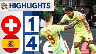 Switzerland vs Spain 14  Highlights  UEFA Nations League 202425 [upl. by Elehcar]