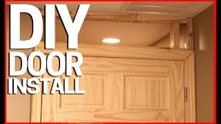 How to Install a New Door in an Existing Room over Drywall [upl. by Kiker]