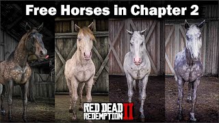 More Free Horses to get in Chapter 2 in Red Dead Redemption 2 free roam and missions [upl. by Kariotta684]