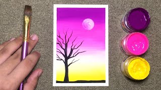 Easy and Simple Poster Color Painting for Beginners  Stepbystep Tutorial [upl. by Hebbe796]