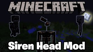 SIREN HEAD IN MINECRAFT Henderson Mobs Mod Review Mod Review 1122 [upl. by Noirret]