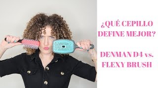 ¿Qué cepillo define mejor mi cabello rizado Denman D4 vs Flexy Brush [upl. by Ainuj]