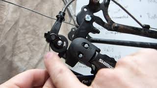 Shimano Tourney RDFT55 derailleur installation [upl. by Oona]