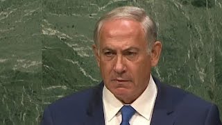 Netanyahu gives UN long silent glare over Iran threats [upl. by Timoteo]