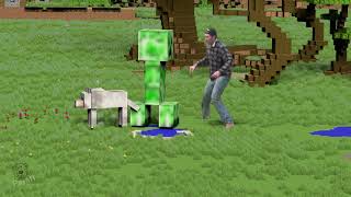 Man punches kangaroo Minecraft meme [upl. by Kroll474]