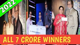 Kaun Banega Crorepati winner list  7 crore winners  kaun banega crorepati [upl. by Ariajaj]