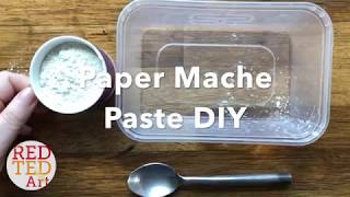 How to make Paper Mache Paste without glue  Fast Easy ONLY TWO INGREDIENTS Papier Mache Recipe [upl. by Schurman]