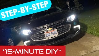 HOW TO change 20162022 Chevy Malibu Headlight Bulbs  StepByStep [upl. by Yanel718]