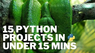 15 Python Projects in Under 15 Minutes Code Included [upl. by Lezlie]