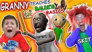 GRANNY the SCHOOL TEACHER BALDIS BASICS vs CRINGE TEACHER amp FORTNITE FGTEEV Skit [upl. by Alset]