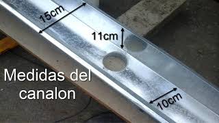 Instalacion de canaleta galvanizada 2 de 2 Installation of galvanized gutter 2 of 2 [upl. by Aney]