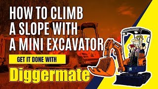 How to Climb A Slope with a Mini Excavator [upl. by Eatnuahs779]