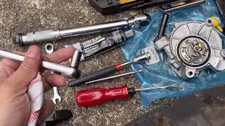 2013 F150 Ecoboost Vacuum Pump Replacement Tips N Tricks [upl. by Ynaffets]