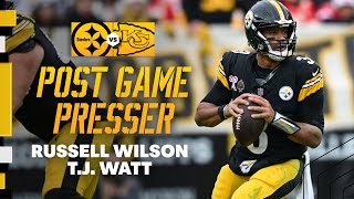 TJ Watt amp Russell Wilson Postgame Press Conference Week 17 vs Chiefs  Pittsburgh Steelers [upl. by Leibarg64]