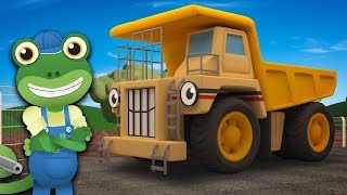 Trucks For Kids  George The Giant Dump Truck Visits Gecko  Geckos Garage  Vehicles For Kids [upl. by Gaston720]