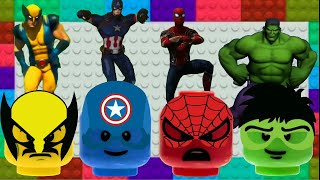 HULK FUNNY Dance  Spiderman Capitain America and Wolverine [upl. by Annahsit168]