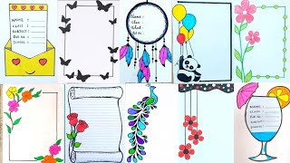 10 Beautiful Project Border Designs  Project Assignment Note Book Decoration Ideas Border Design [upl. by Anelaj]