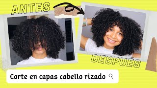 CORTE DE CABELLO RIZADO en SECO con CAPAS 🌴 CAPUL  CHINA RIZADA [upl. by Accever321]