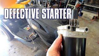 HOWTO Replace A Lawn Tractor Starter [upl. by Anaert]