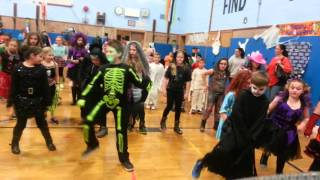 Elementary School Halloween Dance Party  Cha Cha Slide [upl. by Hasseman989]