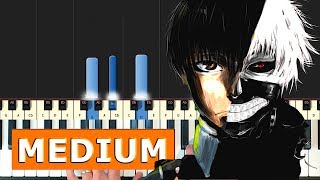 Tokyo Ghoul  Unravel  MEDIUM Piano Tutorial how to play [upl. by Aphrodite415]