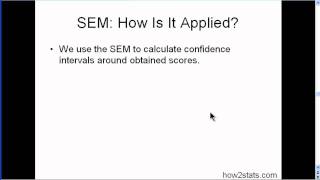 Standard Error of Measurement part 1 [upl. by Notniuqal]