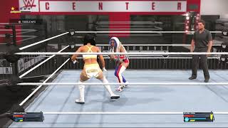 Indi Hartwell vs Zelina Vega  WWE 2K24 Performance Center [upl. by Ylrrad]