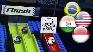 Marble Race Friendly 9  Olympics with marbles by Fubecas Marble Runs [upl. by Antonina829]