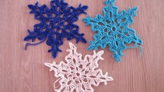 ❄ Śnieżynka śnieżka na szydełku nr 4  snowflake on crochet nr 4 [upl. by Witkin]