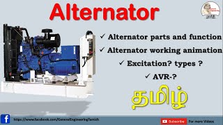 generatorAlternator workingexcitation and typesAVR automatic voltage regulator in Tamil [upl. by Alekin]