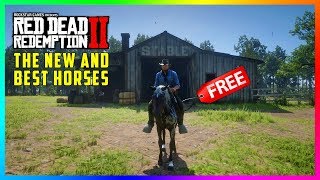 Where To Find The NEW Warped Brindle Arabian Perlino Andalusian amp MORE FREE DLC Horses In RDR2 [upl. by Gildea]