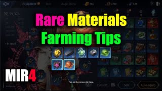 MIR4 Rare Materials Farming Tips [upl. by Teteak140]