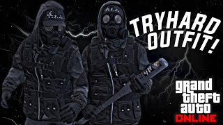 GTA 5 Online How To Make A Easy Black TryHard Modded Outfit W Glitched Utility Vest In GTA 5 Online [upl. by Peterman684]