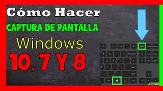 Como Tomar Captura de Pantalla en Computadora ✅ Windows 10 Windows 7 y 8 [upl. by Annerol]