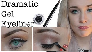 DRAMATIC GEL EYELINER TUTORIAL  FT MAYBELLINE GEL LINER  ELLIE KING [upl. by Ky]