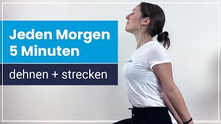 5 Minuten täglich dehnen und strecken nach dem Aufstehen ➡️ Schnelle Morgenroutine [upl. by Nickerson]