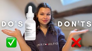 HOW TO PROPERLY USE THE ORDINARY NIACINAMIDE SERUM  Dos and Donts [upl. by Oicirtap]