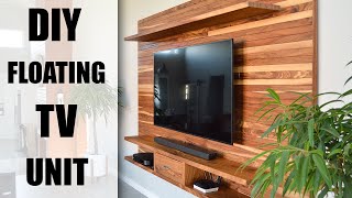 DIY Floating TV Wall Unit  How To Build Your Own  YouTube [upl. by Nylle]