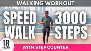 Speed Walking At Home  Fast Walk in 18 Minutes  Daily Workout at home [upl. by Meletius]