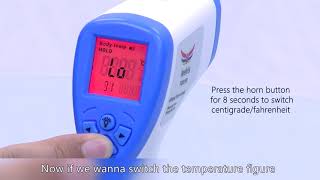 Non contact Infrared thermometer operation guide [upl. by Yessac545]