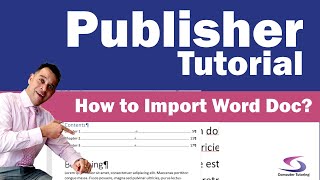 Publisher Tutorial How to Import Word File [upl. by Enyluqcaj]