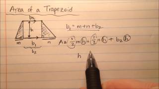 Derive the Formula for the Area of a Trapezoid [upl. by Colwen]