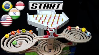 Marble Race Friendly 4 Tournament of Marbles by Fubecas Marble Runs [upl. by Lindell834]