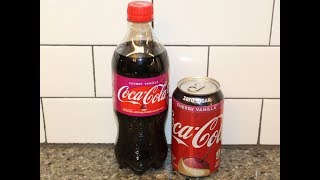 CocaCola Cherry Vanilla Full Calorie amp Zero Sugar Review [upl. by Leeda]