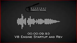 V8 Engine Startup and Revving  HQ Sound Effects [upl. by Icyaj]